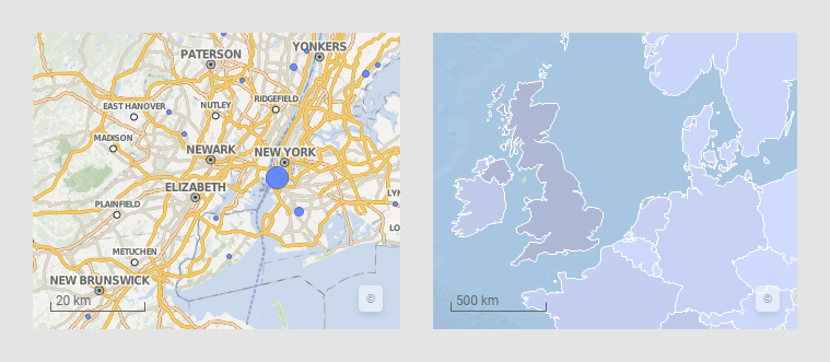 Spotfire 地图图表示例
